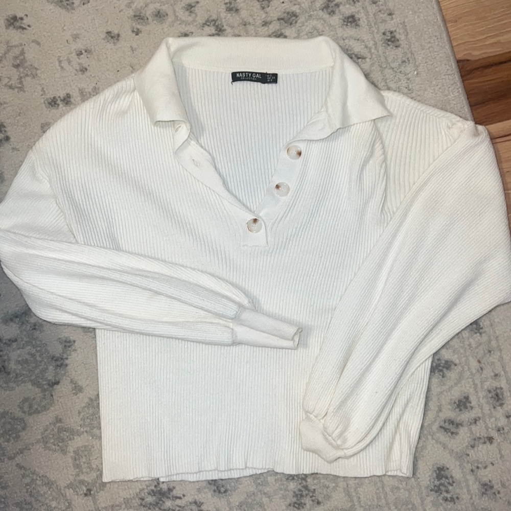 Sweater quarter-button up